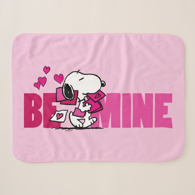 Couverture Sherpa cacahuètes | Saint Valentin | Snoopy (Devant (Horizontal))