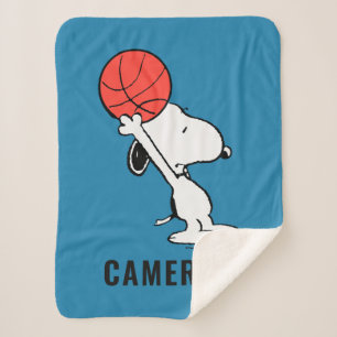 Couverture Sherpa cacahuètes   Snoopy Basketball Hoop Shot