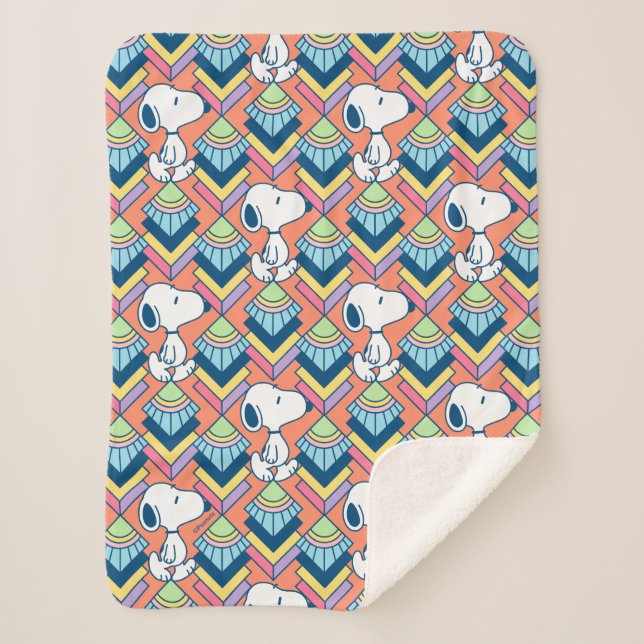 Couverture Sherpa cacahuètes | Snoopy Deco Dreams Motif (Devant)