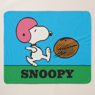 Couverture Sherpa cacahuètes   Snoopy Football Kicker