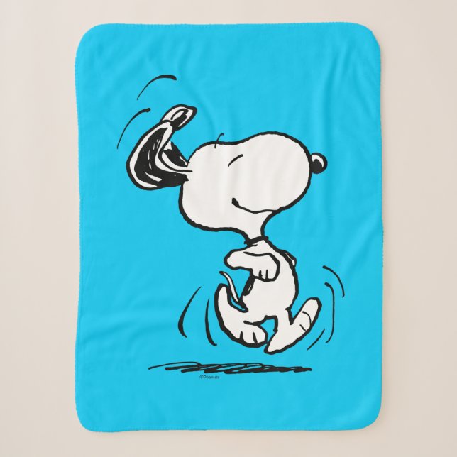 Couverture Sherpa cacahuètes | Snoopy Happy Dance (Devant)