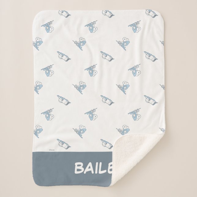Couverture Sherpa cacahuètes | Snoopy Nap Time Motif (Devant)