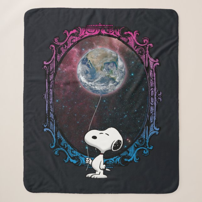 Couverture Sherpa cacahuètes | Snoopy Spacé Out Balloon (Devant)