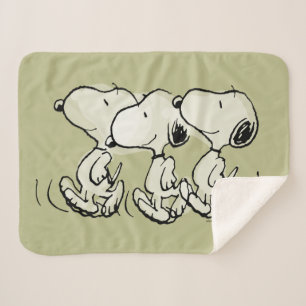 Couverture Sherpa cacahuètes Snoopy Walking Tall