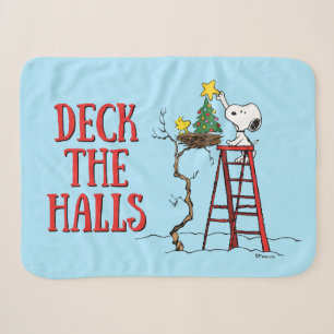 Couverture Sherpa cacahuètes Snoopy & Woodstock Arbre de Noël