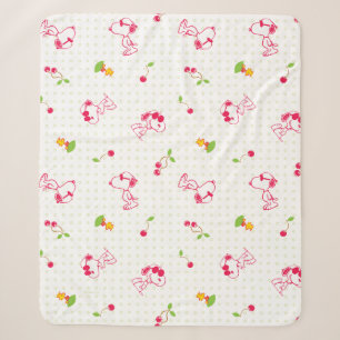 Couverture Sherpa cacahuètes Snoopy & Woodstock Cherry Motif