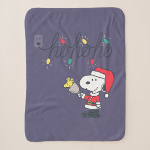 Couverture Sherpa cacahuètes   Snoopy & Woodstock Ho Ho Ho