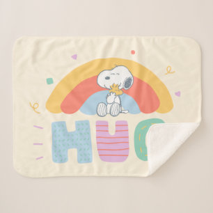 Couverture Sherpa cacahuètes   Snoopy & Woodstock Hug