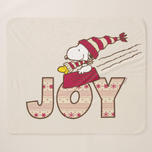 Couverture Sherpa cacahuètes   Snoopy & Woodstock Joy Sled Ride