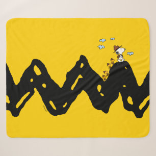 Couverture Sherpa cacahuètes   Snoopy & Woodstock Scout Troop Hippiq