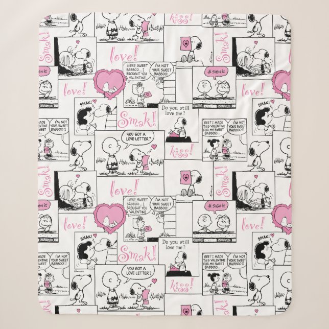 Couverture Sherpa cacahuètes | Valentine Heart Love Motif (Devant)