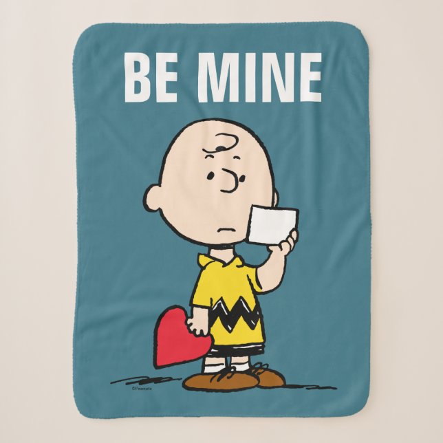 Couverture Sherpa cacahuètes | Valentine's Day Charlie Brown (Devant)