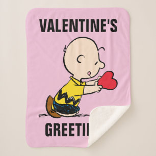 Couverture Sherpa cacahuètes   Valentine's Day Charlie Brown