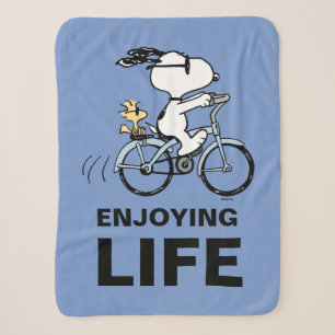Couverture Sherpa cacahuètes   Vélo Snoopy & Woodstock