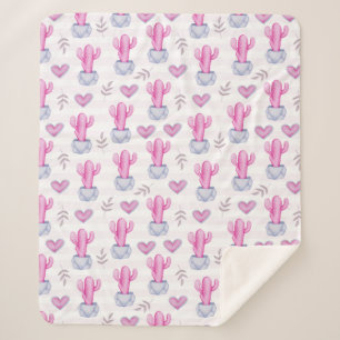 Couverture Sherpa Cactus