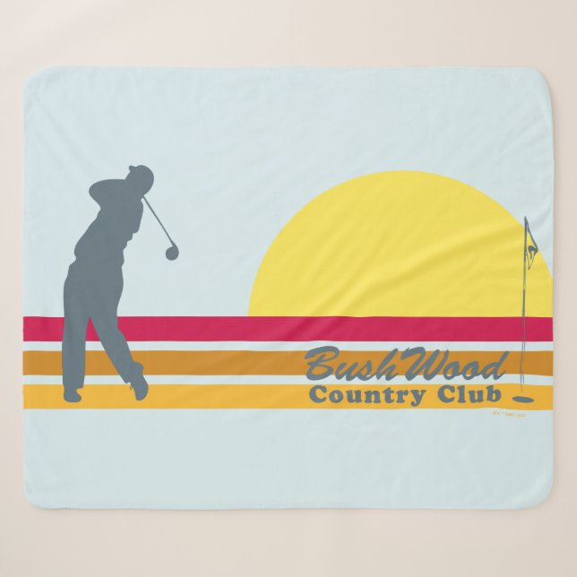 Couverture Sherpa Caddyshack | Bushwood Country Club Sunrise (Devant (Horizontal))