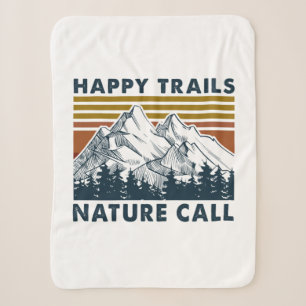 Couverture Sherpa Cadeau Camper Happy Trails Nature Call Anniversa