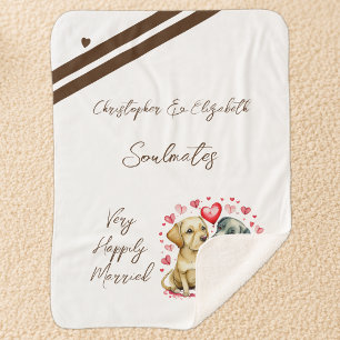 Couverture Sherpa Cadeau d'anniversaire pour mari âmes sœurs chiens 