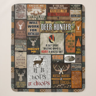 Couverture Sherpa Cadeau De Noël Chasseur De Cerfs Pour Chasseur,