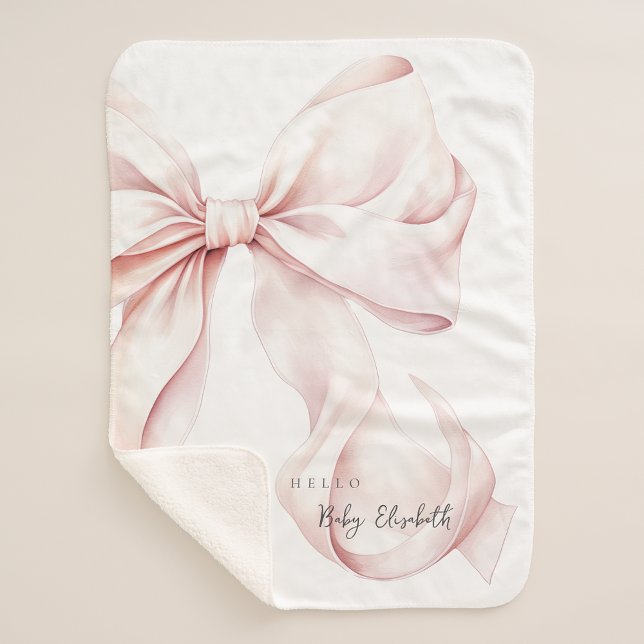 Couverture Sherpa Cadeau pour bébé cou rose (Créateur téléchargé)