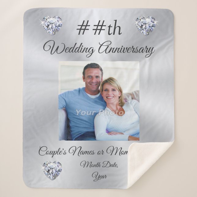 Couverture Sherpa Cadeaux d'anniversaire de Mariage, remarquables et (Devant)