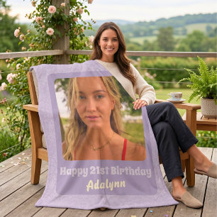 Couverture Sherpa Cadeaux de photos personnalisés pour une femme de