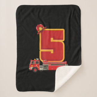 Couverture Sherpa Cadeaux de pompier de 5 ans Anniversaire