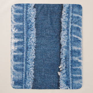 Couverture Sherpa Cadre en tissu à deux tons blanchis
