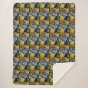 Couverture Sherpa Café nocturne de Van Gogh