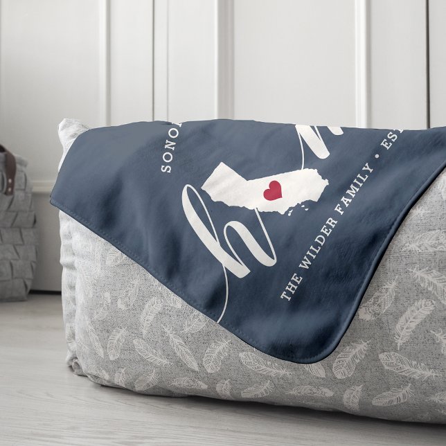 Couverture Sherpa California Home State Personnalisé (Créateur téléchargé)