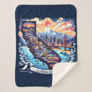 Couverture Sherpa California Map Vector Art