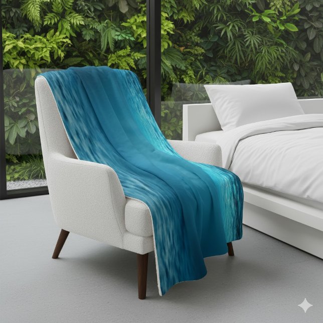 Couverture Sherpa Calm Underwater Blue Ocean Light (Créateur téléchargé)