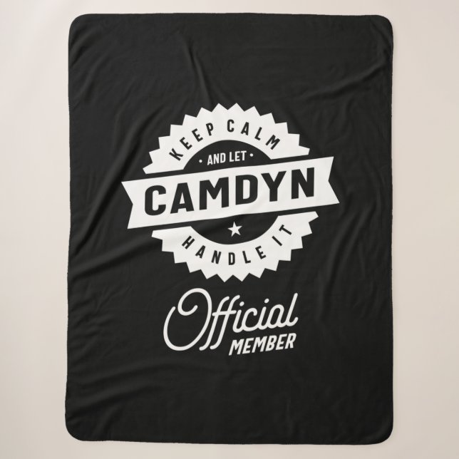 Couverture Sherpa Camdyn Nom personnalisé Cadeau Anniversaire (Devant)