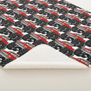 Couverture Sherpa Camion de monstre rouge