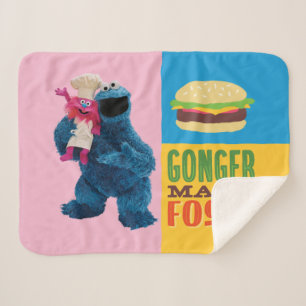 Couverture Sherpa Camion fourré de Cookie Monster   Gonger Make Foo
