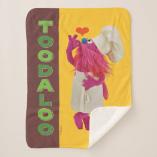 Couverture Sherpa Camion fourré de Cookie Monster Toodaloo