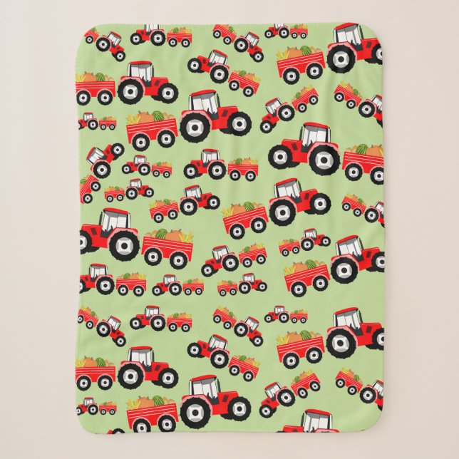 Couverture Sherpa Camion rouge produit de la ferme (Devant)