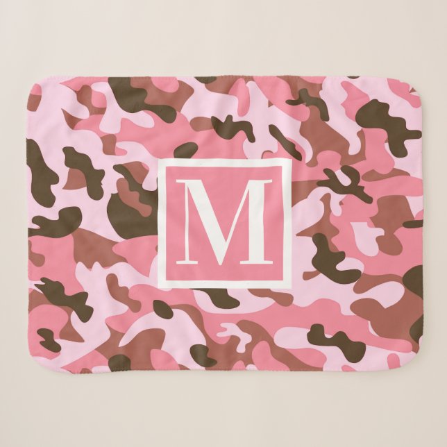 Couverture Sherpa Camo rose (Devant (Horizontal))
