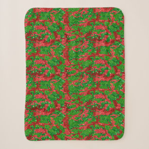 Couverture Sherpa Camouflage Parties scintillant Haus De Camo Xmas