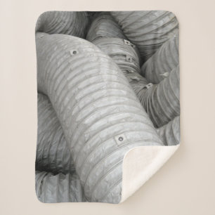 Couverture Sherpa Canapé en tissu gris et noir