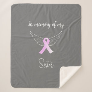 Couverture Sherpa Cancer du sein en mémoire de Sherpa Blanket