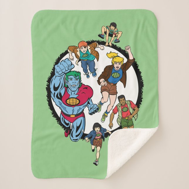 Couverture Sherpa Captain Planet et les Planétètres Cercle Graphic (Devant)