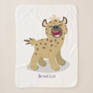 Couverture Sherpa Caricature amusante hyena riant illustration