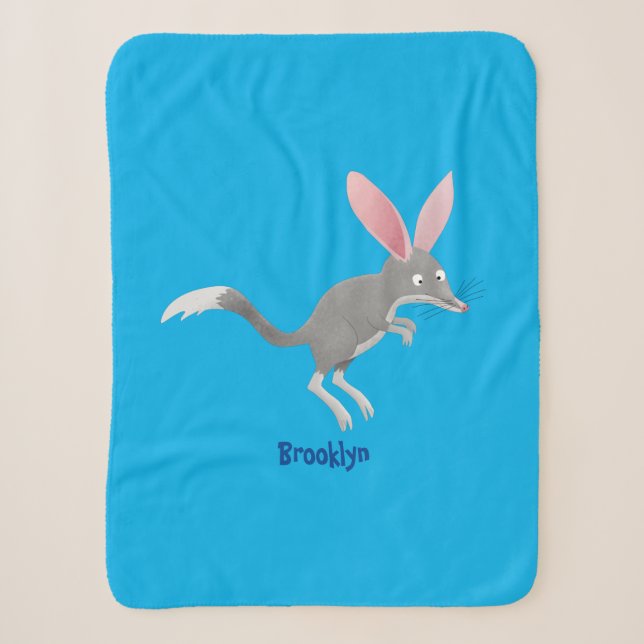Couverture Sherpa Caricature de bilby australien très heureuse (Devant)