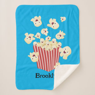 Couverture Sherpa Caricature de pop-corn drôles