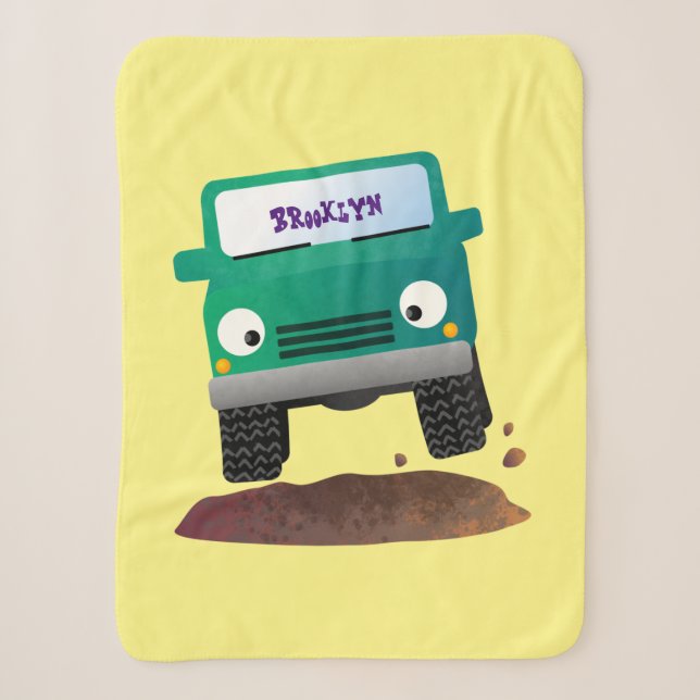 Couverture Sherpa Caricature de voiture 4 X4 hors route (Devant)