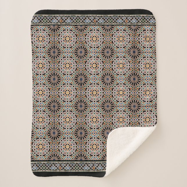 Couverture Sherpa Carreaux de l'Alhambra (Devant)