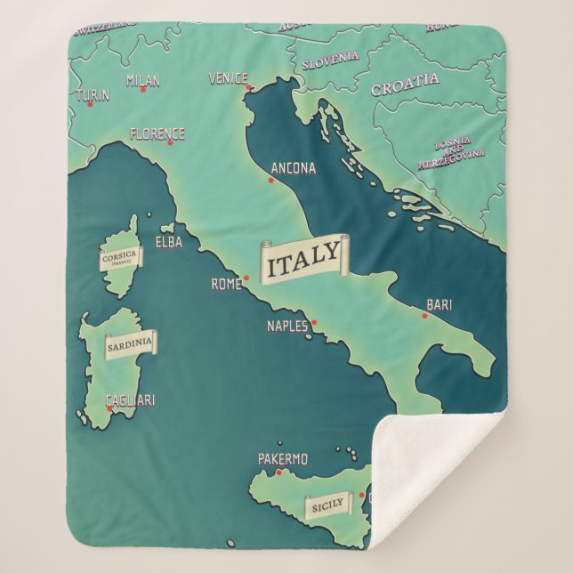 Couverture Sherpa Carte Classique De L'Italie (Devant)
