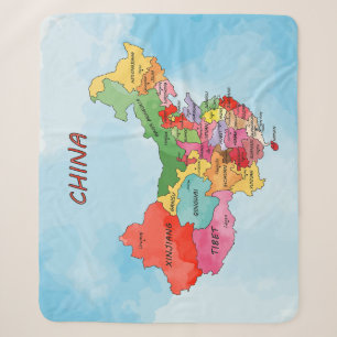 Couverture Sherpa Carte de la Chine