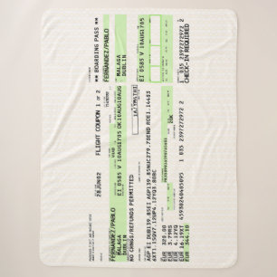 Couverture Sherpa Carte d'embarquement - Rétro